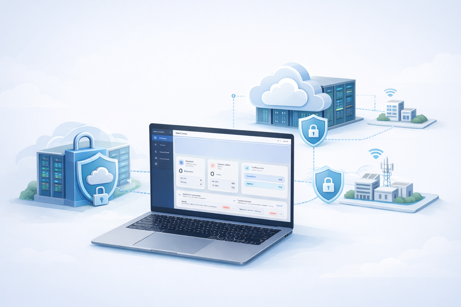 Piattaforma cloud su datacenter proprietario: gestione multi-sito, accesso remoto sicuro e strumenti per installatori e utenti